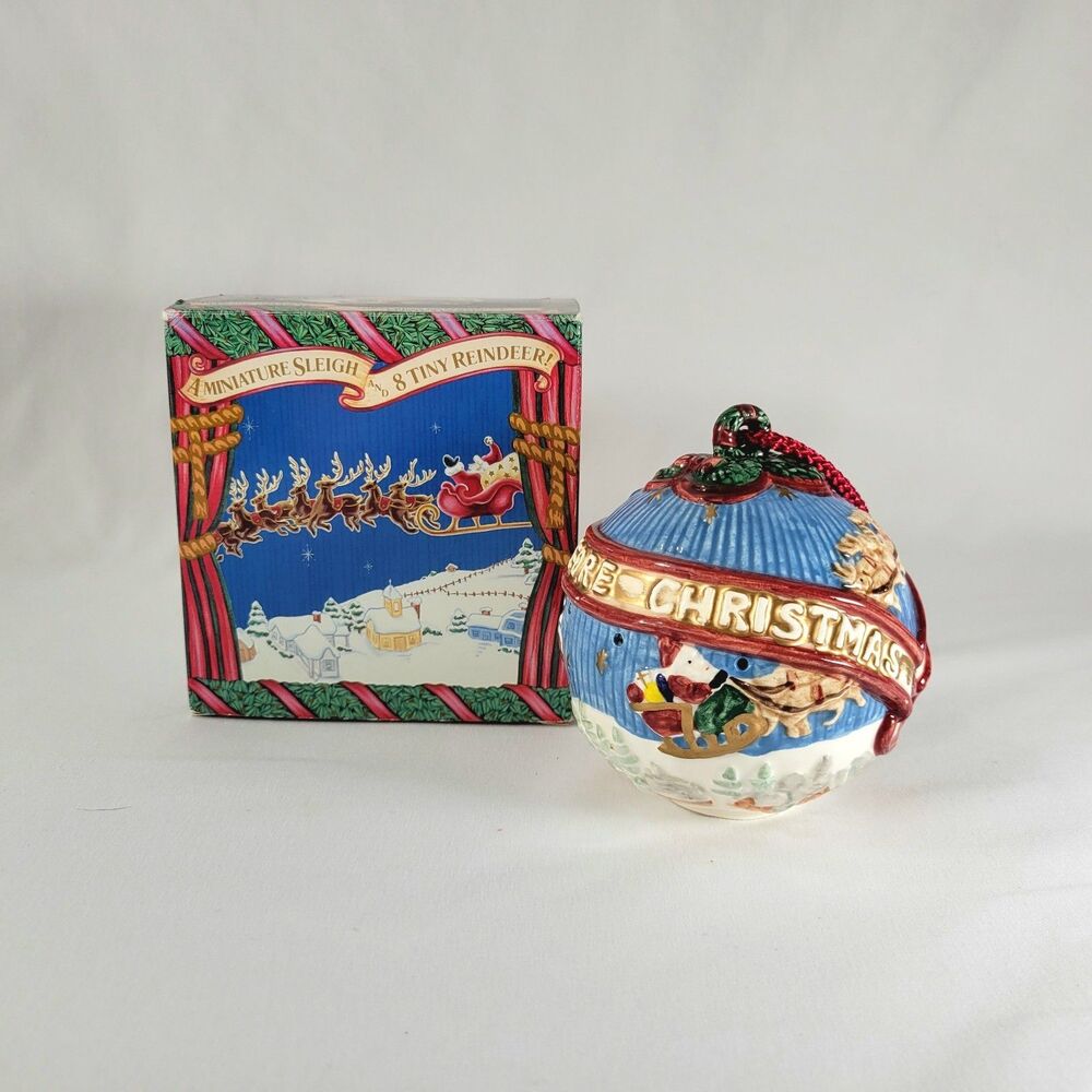 Fitz and Floyd Night Before Christmas Scented Ornament Vintage 1993 Hand Painted